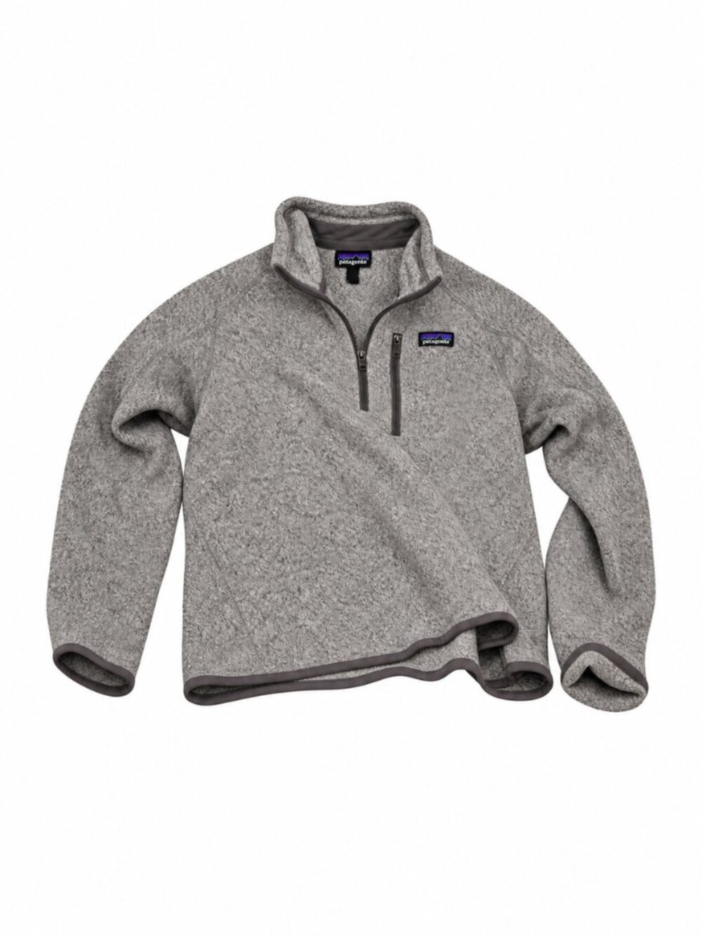 Patagonia Heather Gray Quarter-Zip Fleece Pullover Medium